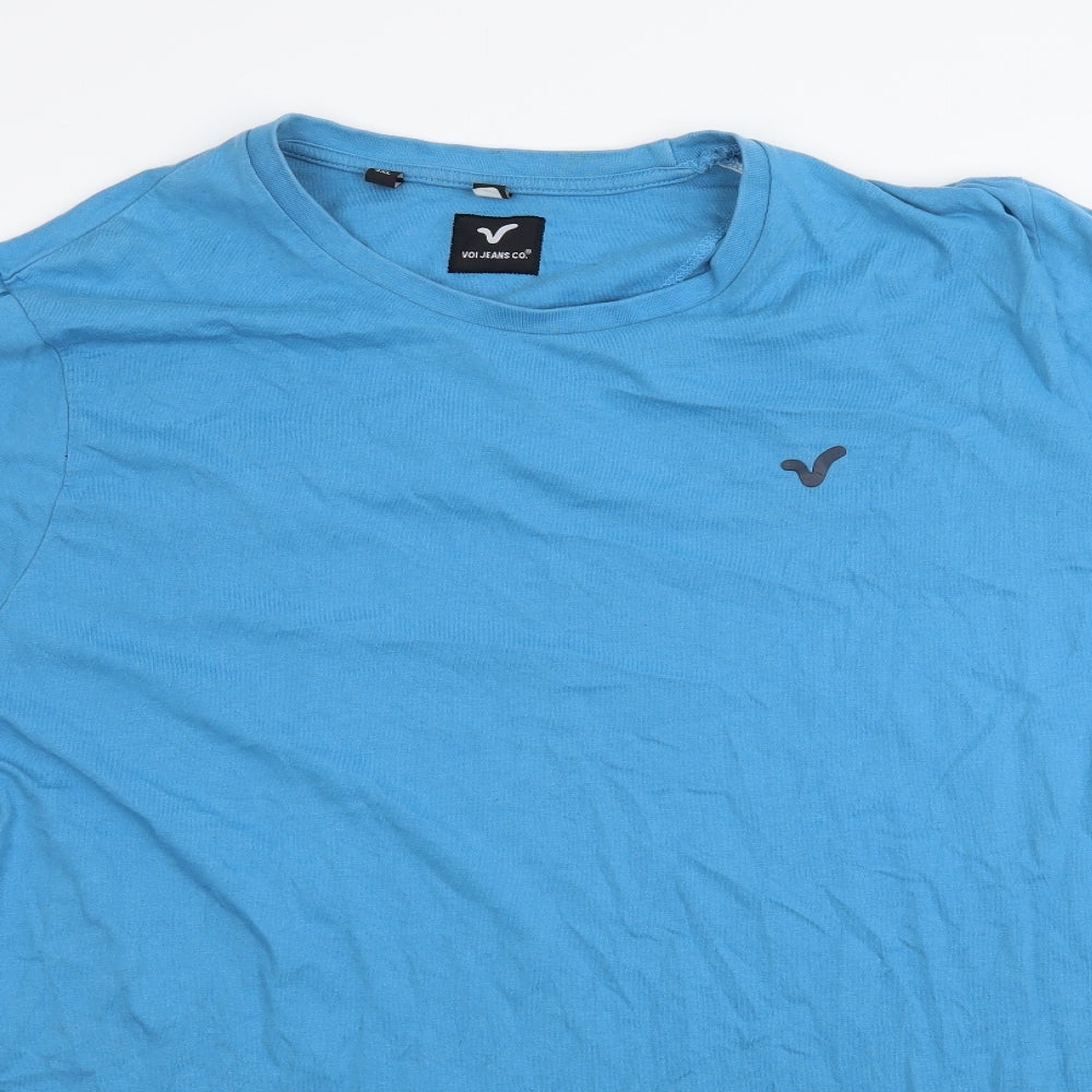 Voi Jeans Co Mens Blue    T-Shirt Size 4XL