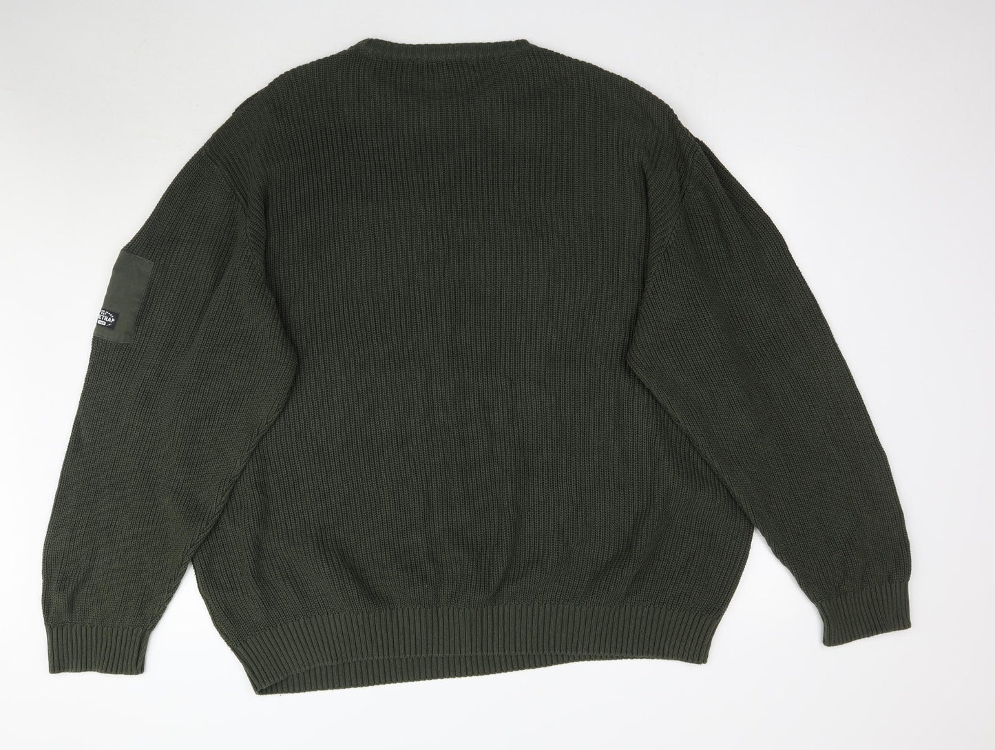 Firetrap Mens Green  Knit Pullover Jumper Size Big 5X