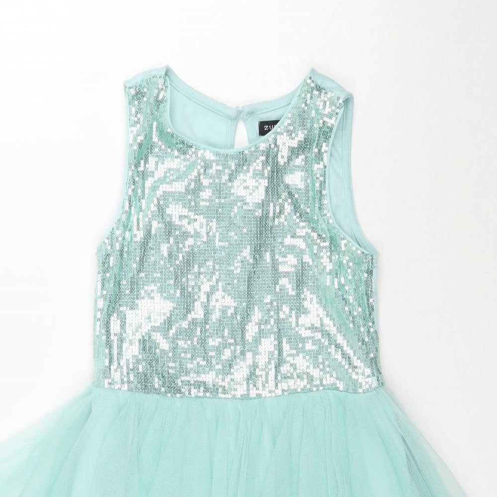 Zunie Girls Blue   Fit & Flare  Size 10 Years  - Tutu dress