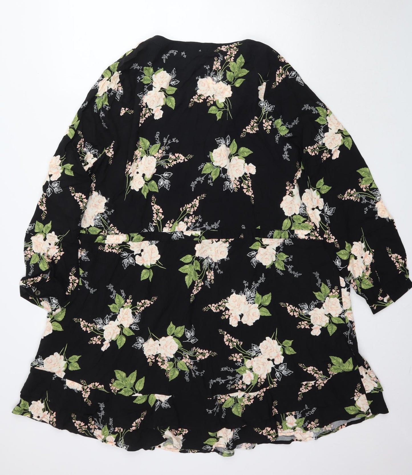 By Very Womens Black Floral  Fit & Flare  Size 20
