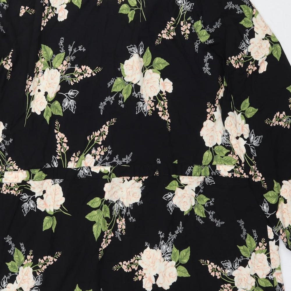 By Very Womens Black Floral  Fit & Flare  Size 20