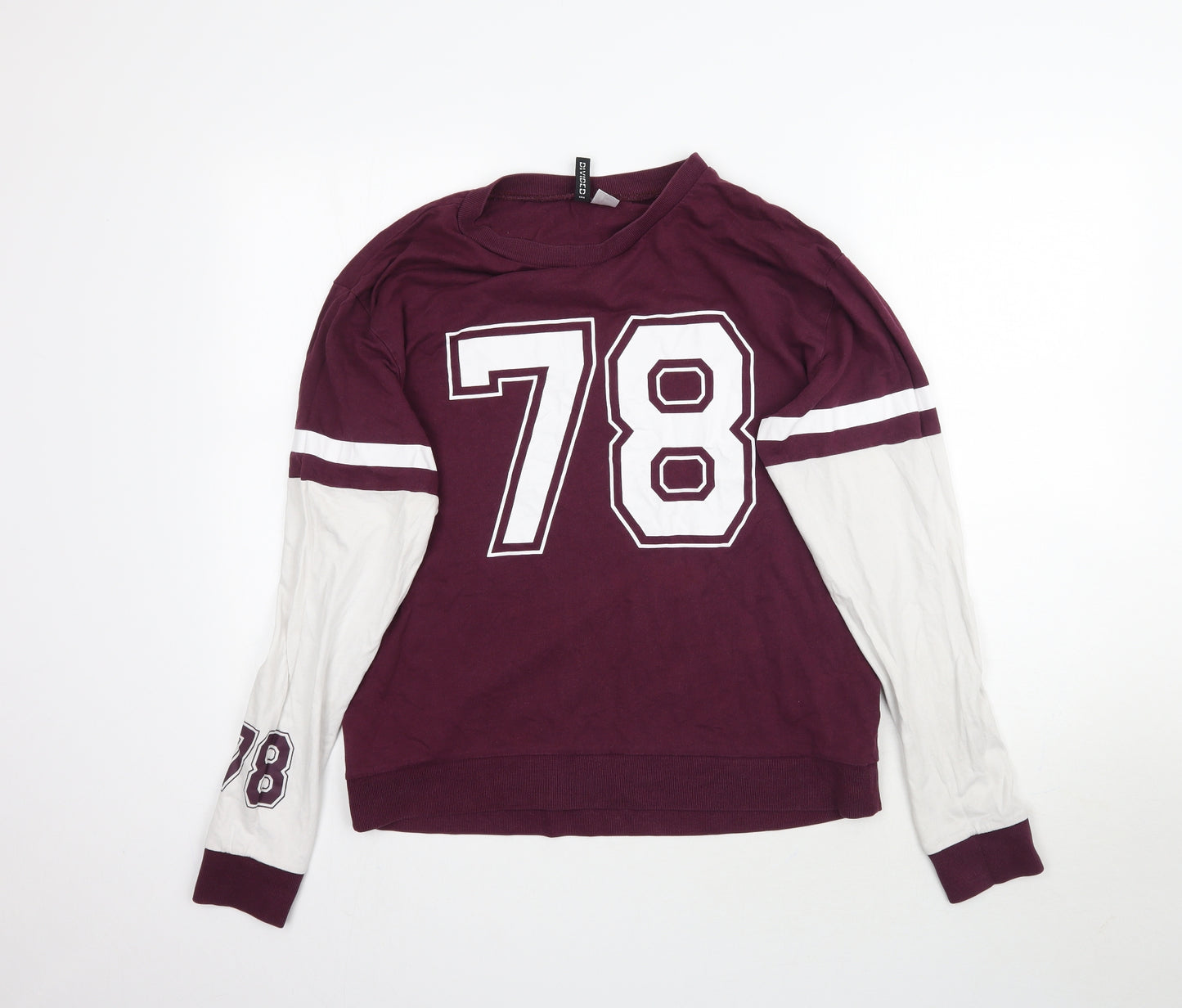 H&M Womens Purple   Pullover Sweatshirt Size L  - 78