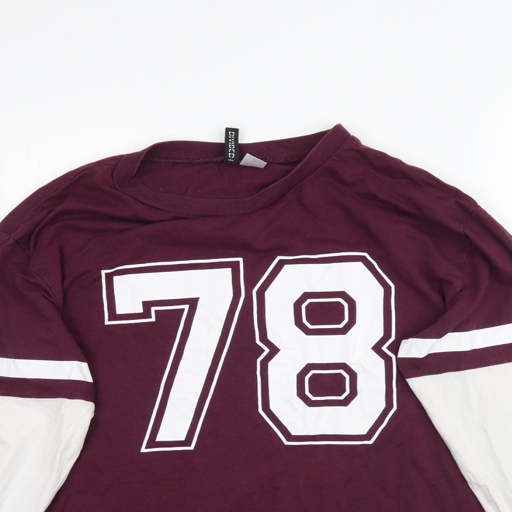 H&M Womens Purple   Pullover Sweatshirt Size L  - 78