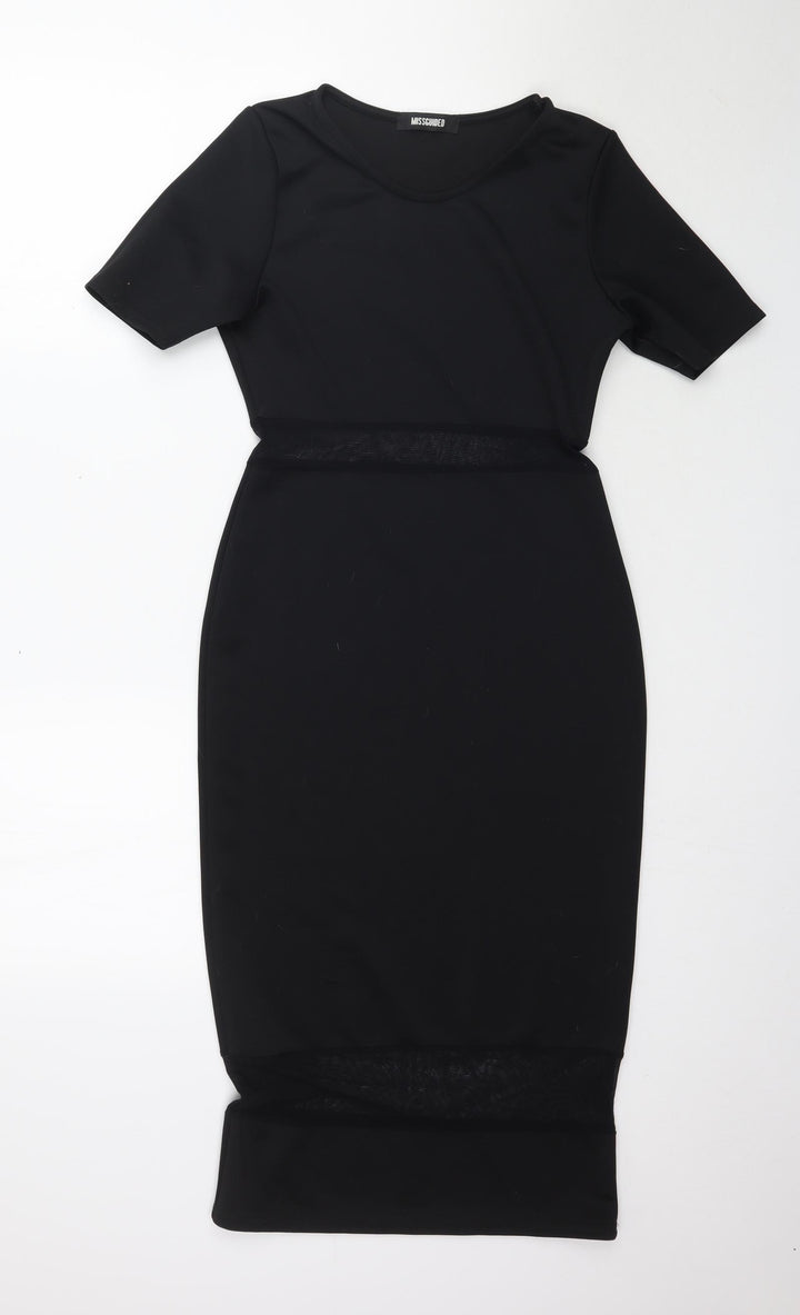 Missguided Womens Black Pencil Dress Size 10