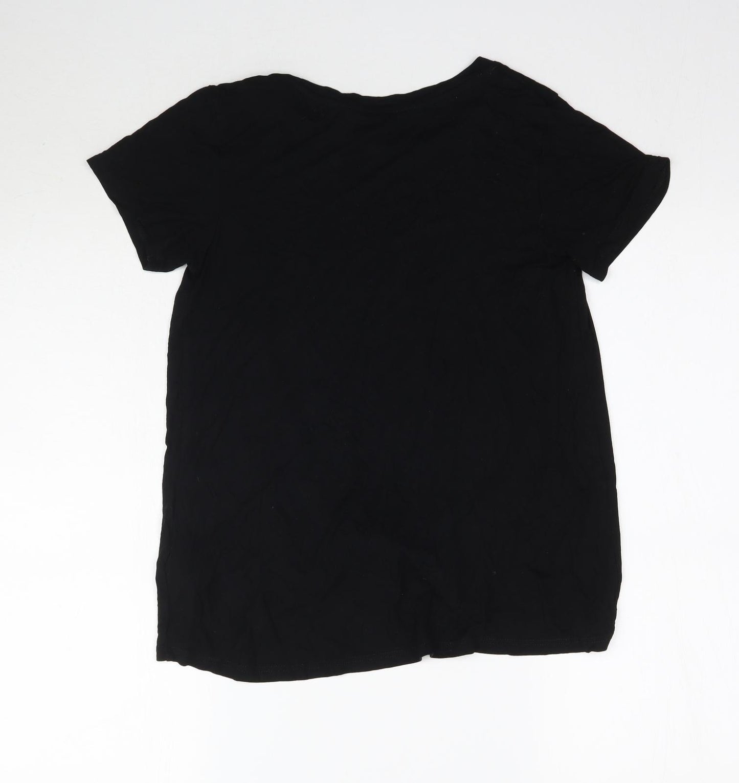 Dorothy Perkins Womens Black   Basic T-Shirt Size 8  - Knot detail