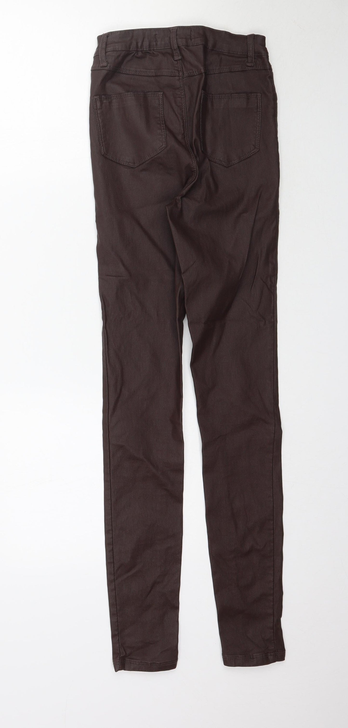 Denim Co. Womens Brown   Skinny Jeans Size 4 L29 in - faux leather