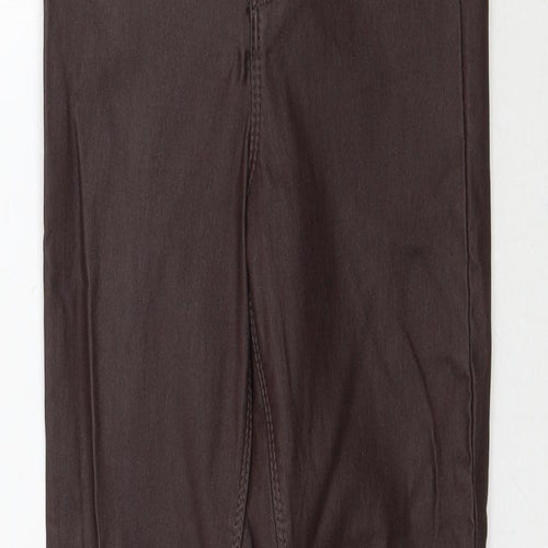 Denim Co. Womens Brown   Skinny Jeans Size 4 L29 in - faux leather