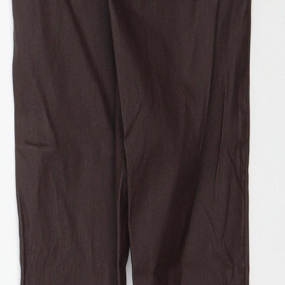 Denim Co. Womens Brown   Skinny Jeans Size 4 L29 in - faux leather