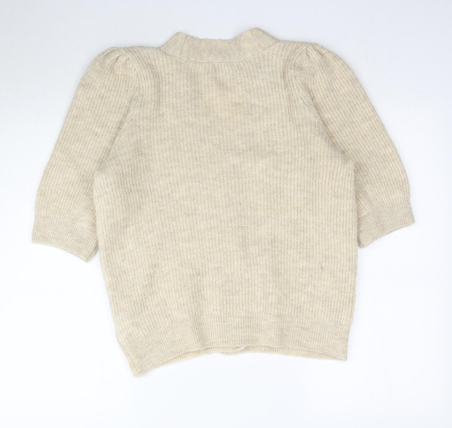 Primark Womens Beige  Knit Cardigan Jumper Size M