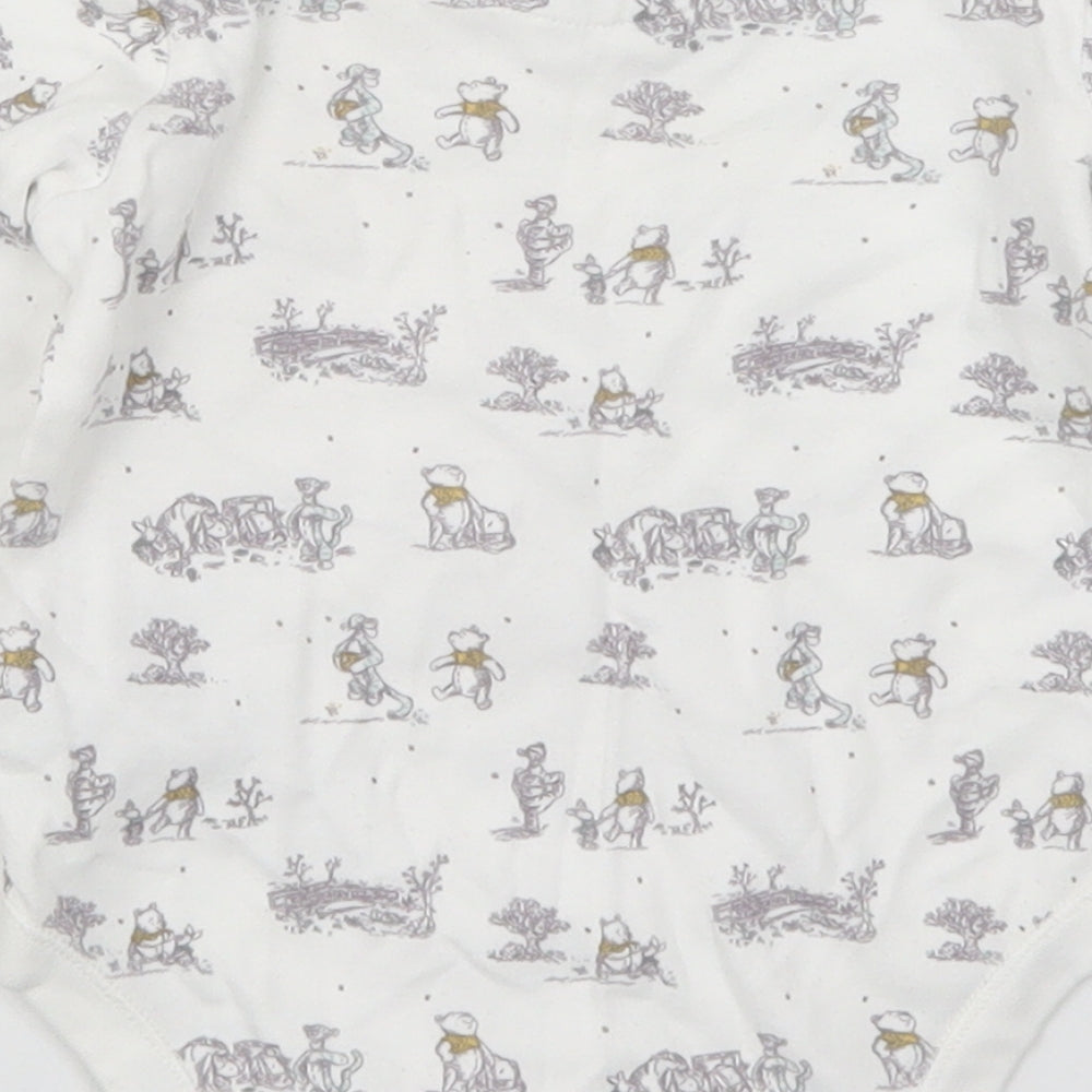 F&F Baby White   Babygrow One-Piece Size 12-18 Months  - Winnie The Pooh