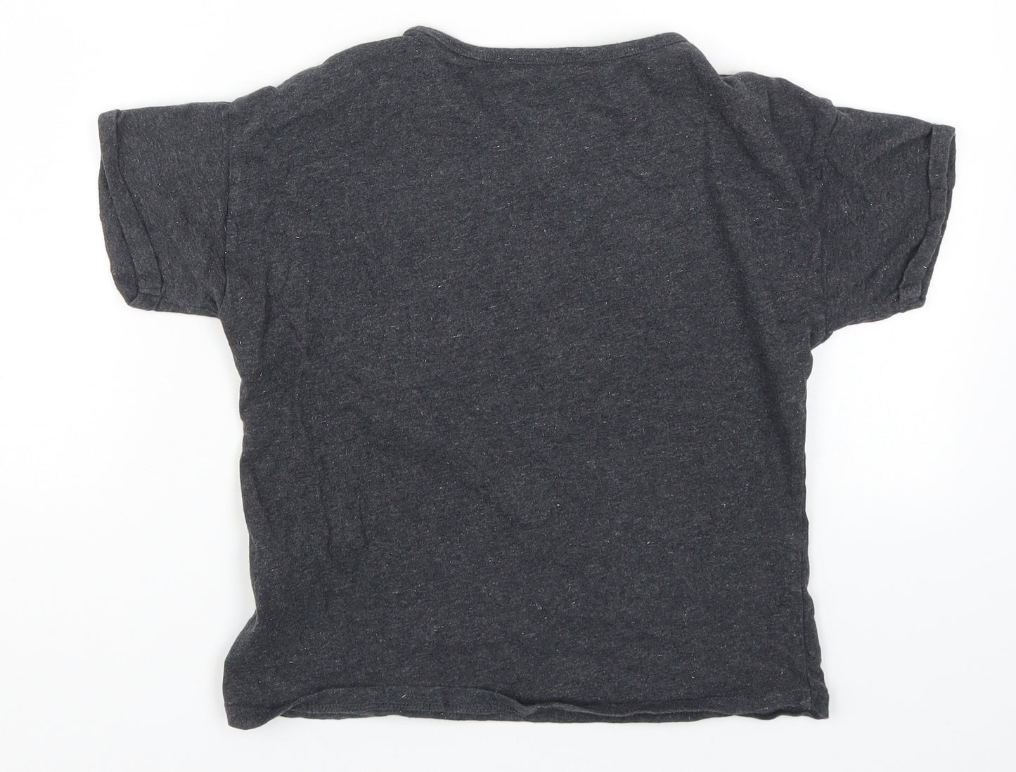 Marks and Spencer Girls Grey   Basic T-Shirt Size 9-10 Years  - Party Animal