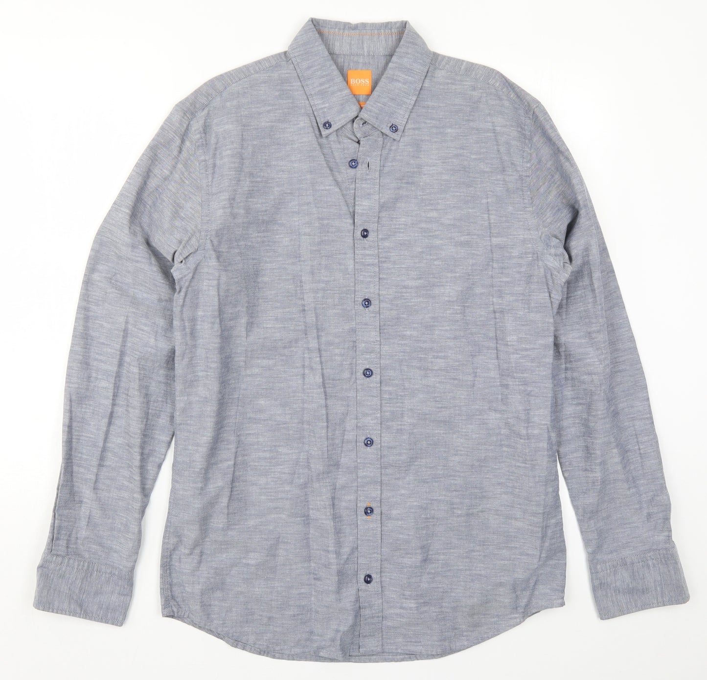 HUGO BOSS Mens Blue    Button-Up Size L