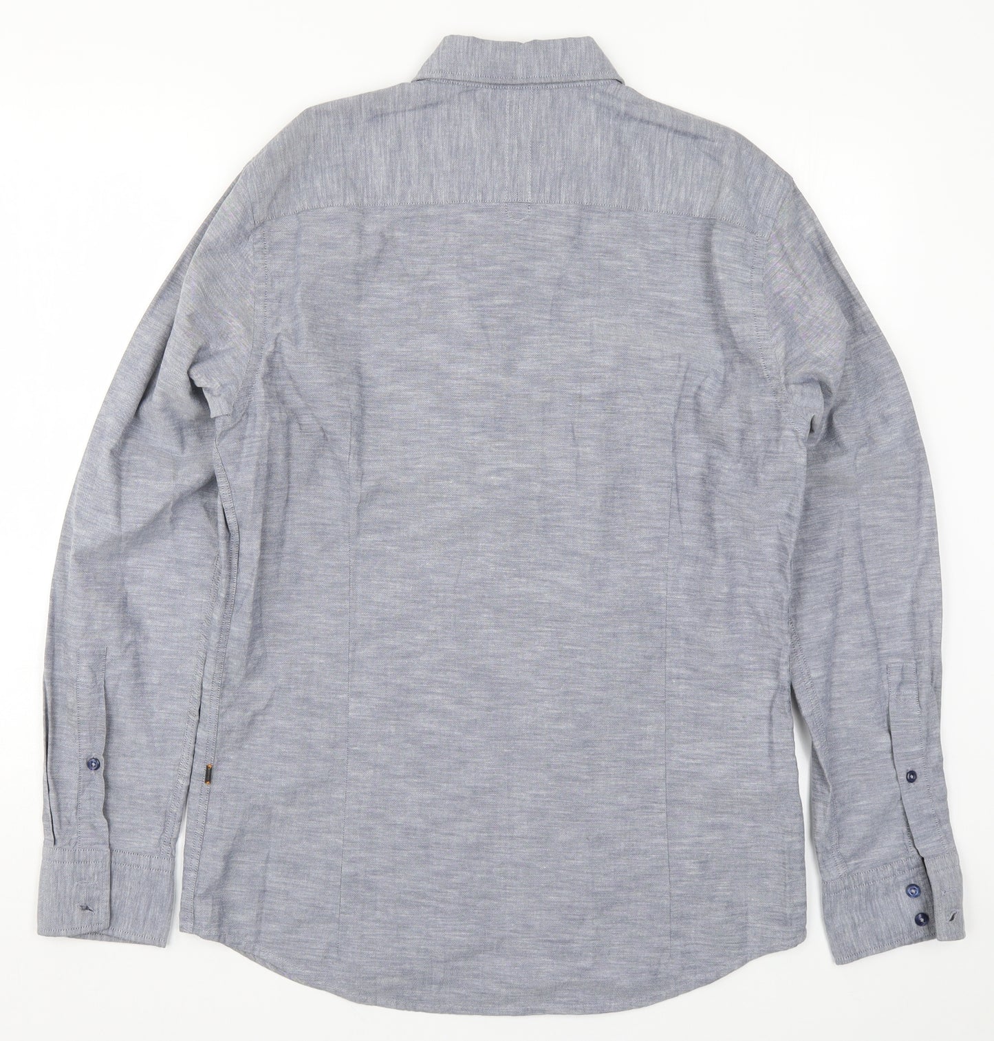 HUGO BOSS Mens Blue    Button-Up Size L