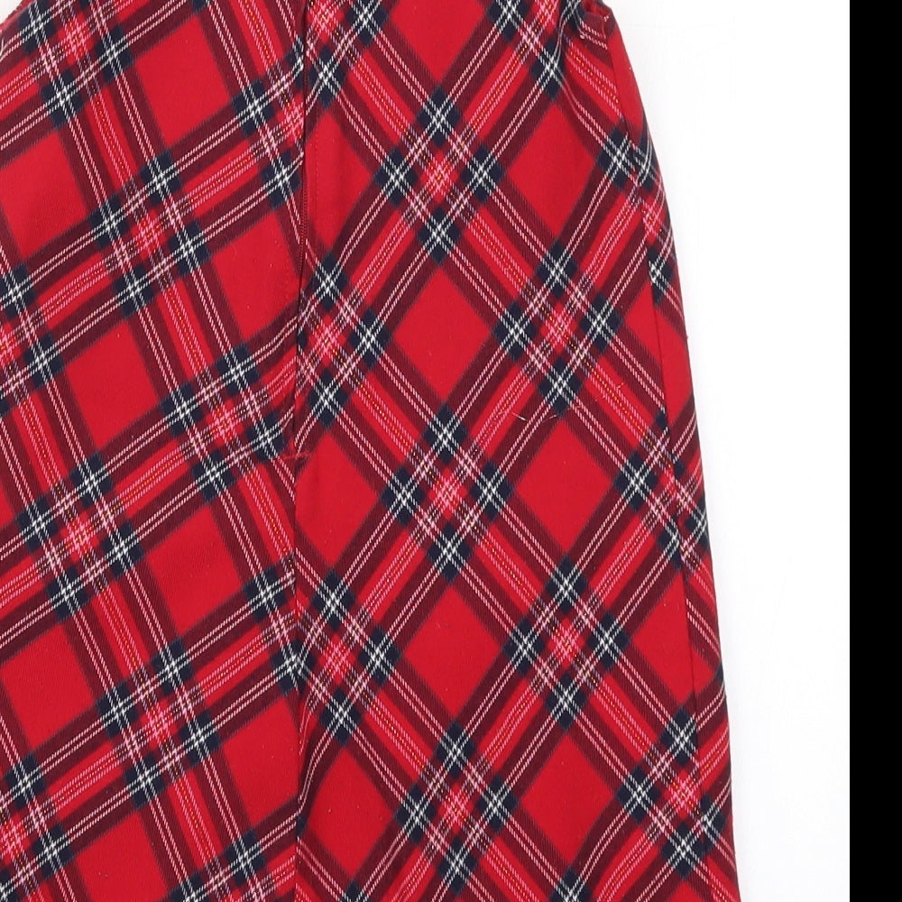 H&M Girls Red Check  A-Line  Size 7 Years