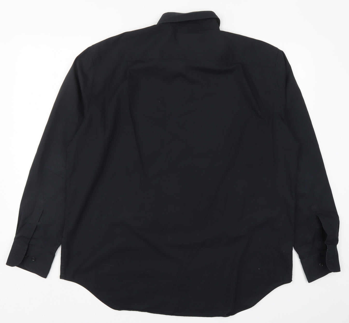 Marks and Spencer Mens Black    Dress Shirt Size 17.5