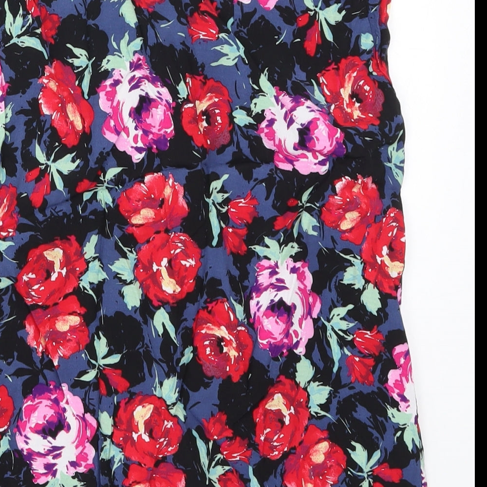 K&D London Womens Multicoloured Floral  Basic T-Shirt Size M