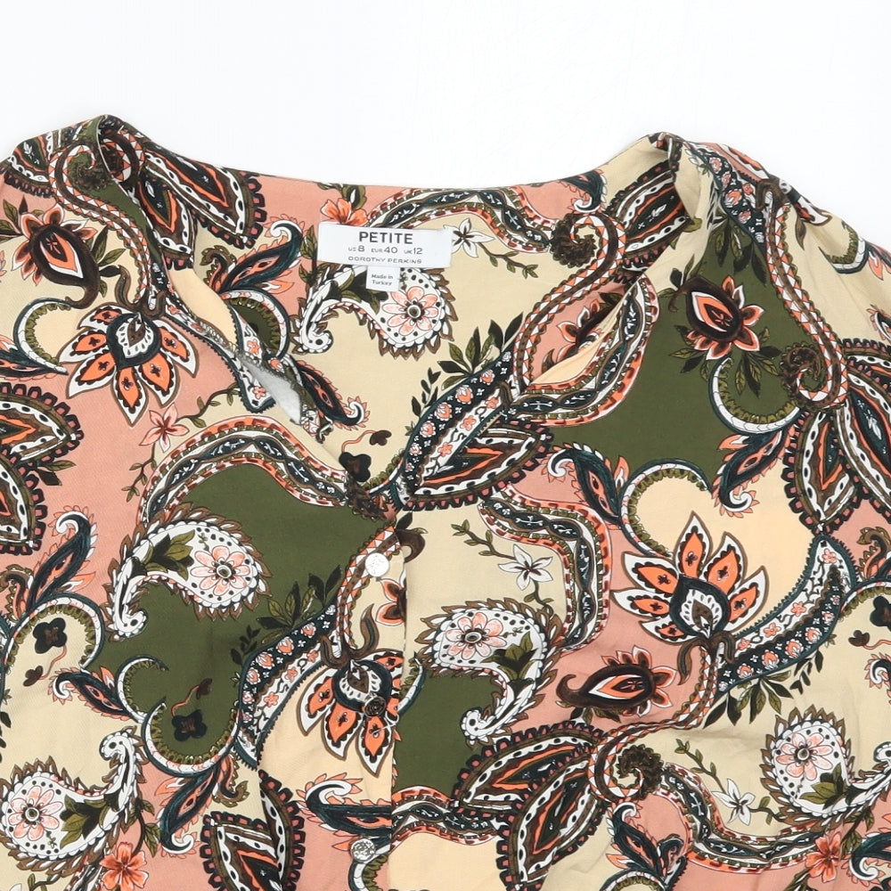 Dorothy Perkins Womens Multicoloured Paisley  Basic Blouse Size 12