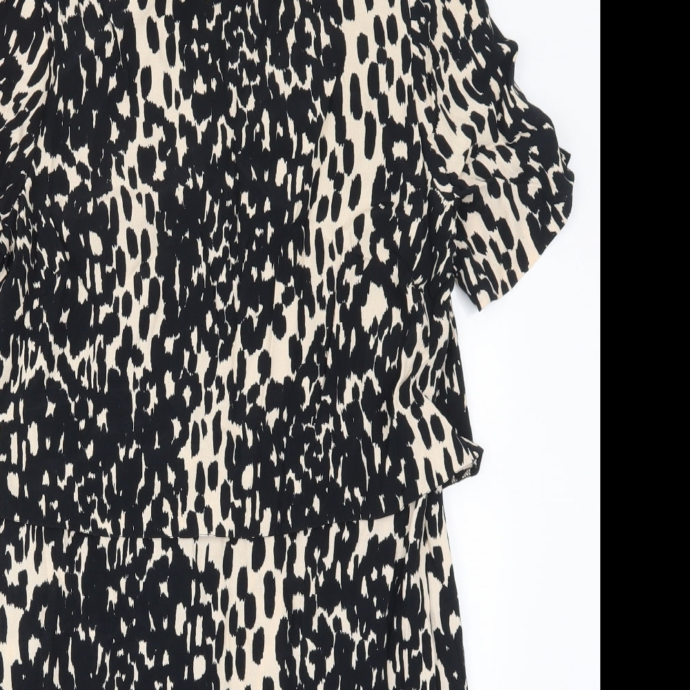 Papaya Womens Beige Animal Print  Shift  Size 12