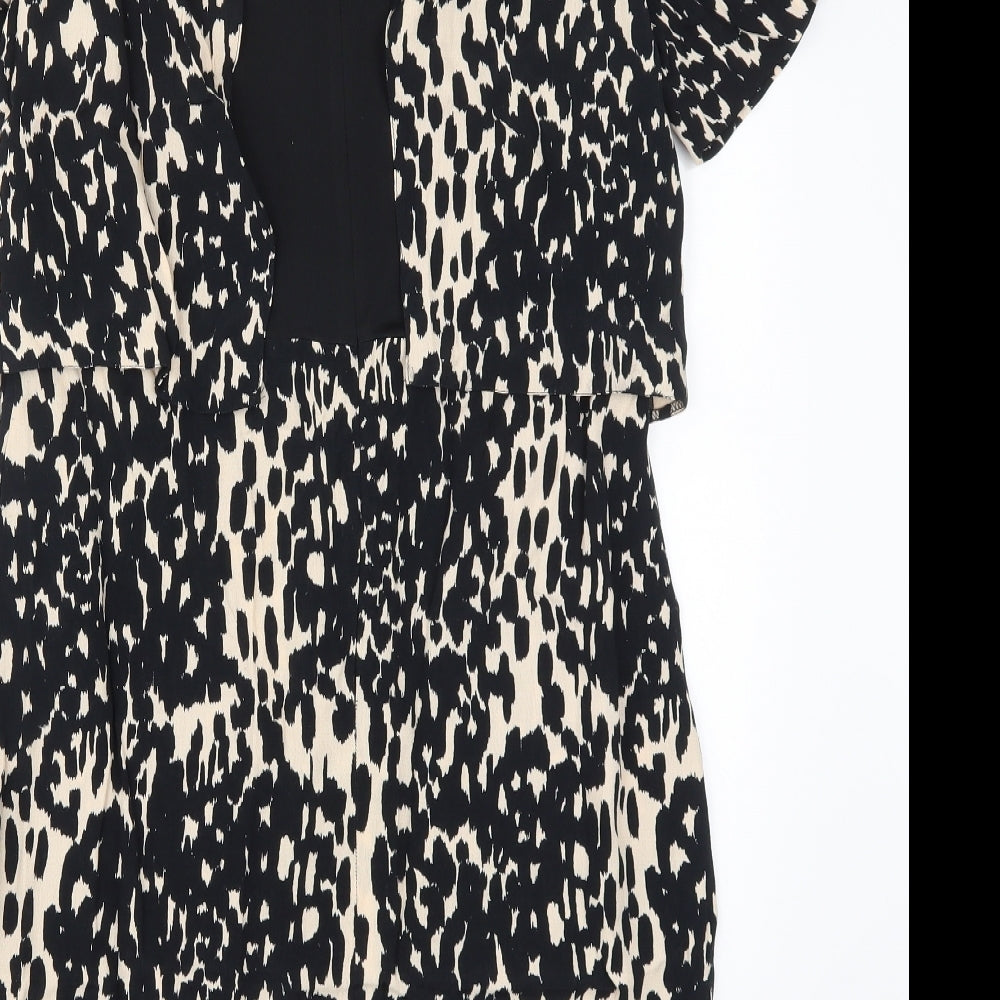 Papaya Womens Beige Animal Print  Shift  Size 12