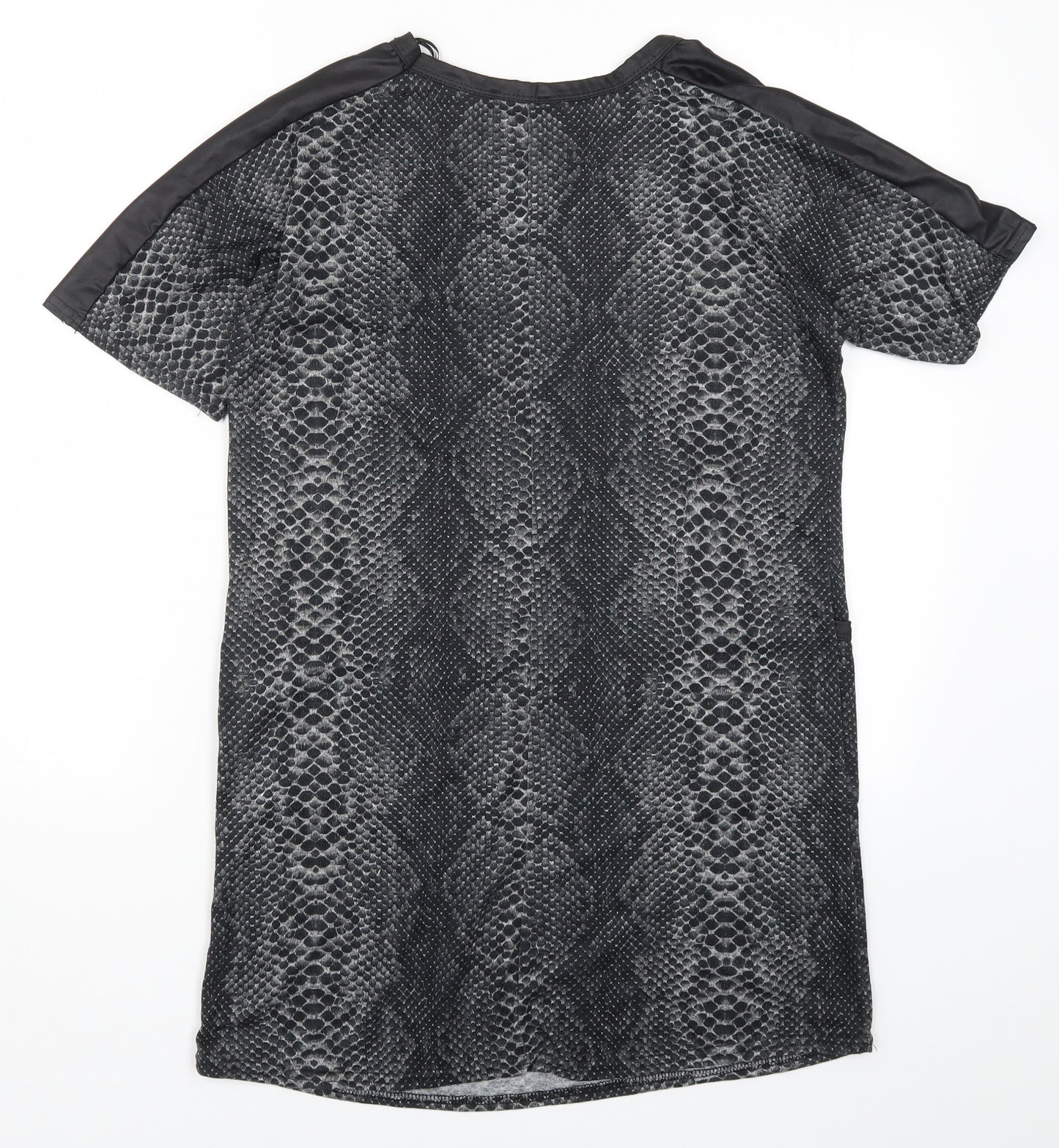 Select Womens Grey Animal Print  T-Shirt Dress  Size 10