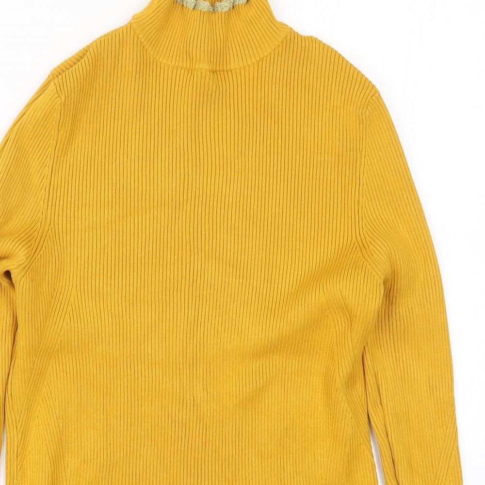 Marks and Spencer Womens Yellow  Knit Pullover Jumper Size 14