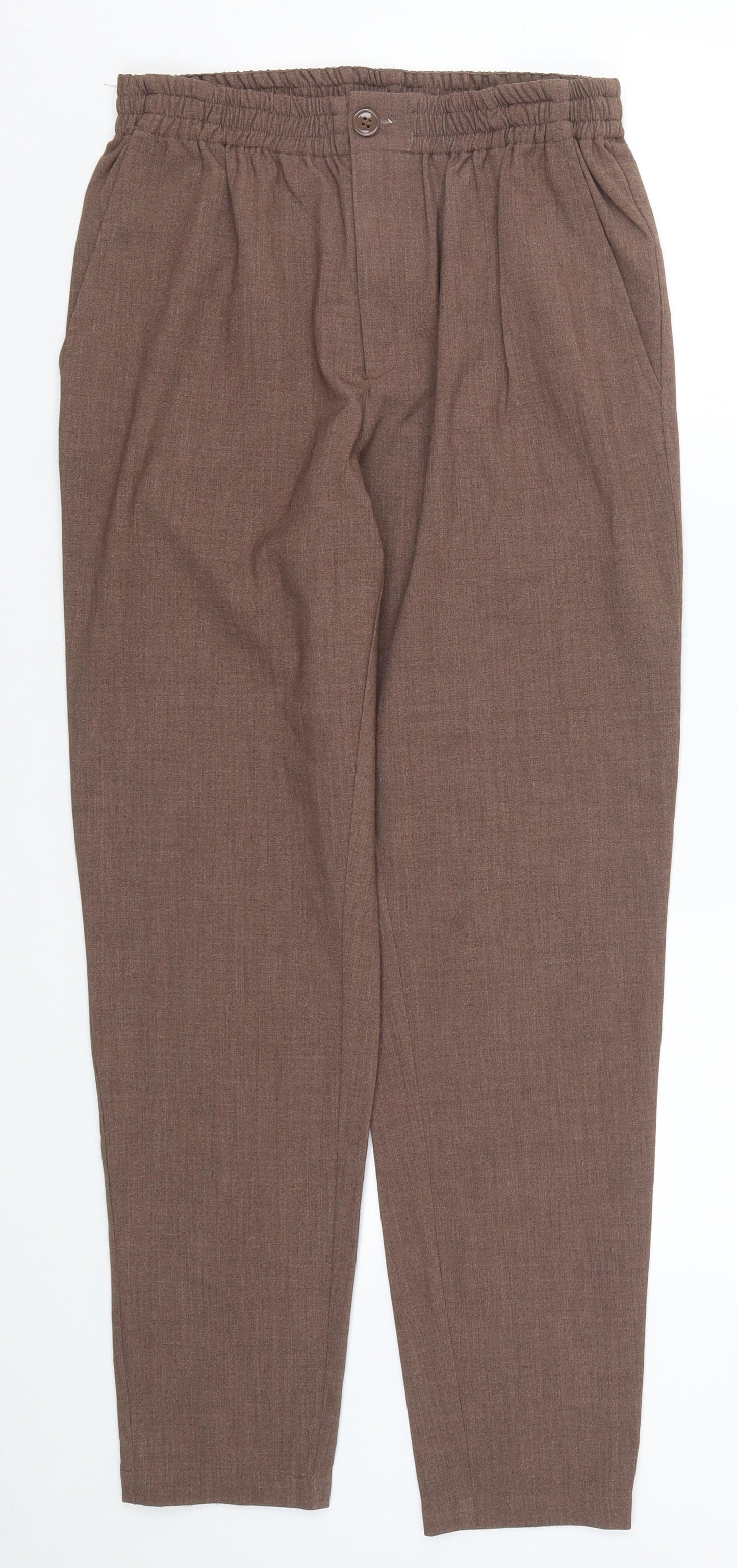 H&M Womens Brown   Trousers  Size 10 L27 in
