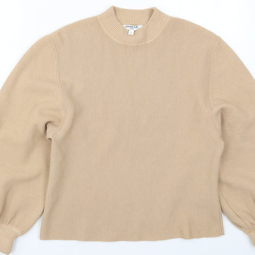 Sweewe Womens Beige  Knit Pullover Jumper Size S