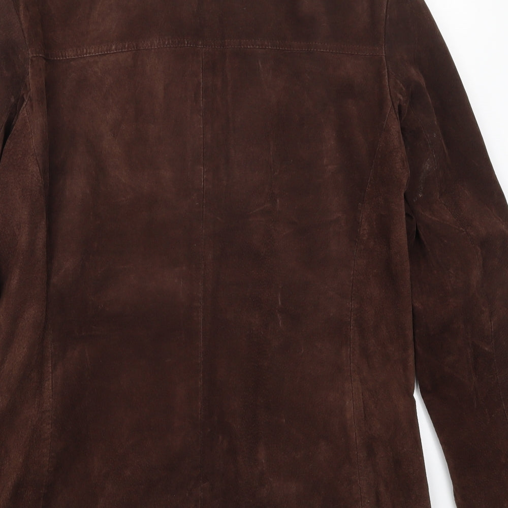 WS Leather Womens Brown   Jacket  Size 14