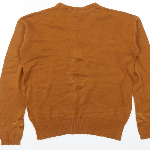 Avenue Womens Beige  Knit Henley Jumper Size 8