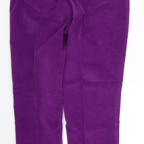 Cotton Traders Womens Purple  Corduroy Trousers  Size 12 L25 in