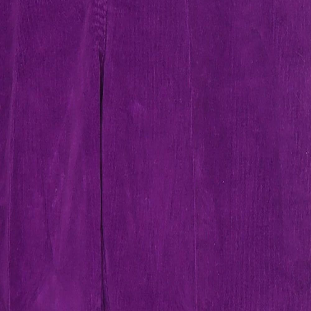 Cotton Traders Womens Purple  Corduroy Trousers  Size 12 L25 in