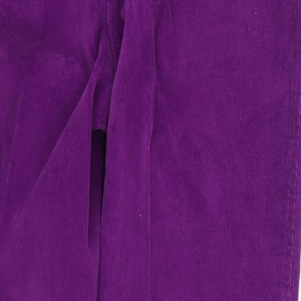 Cotton Traders Womens Purple  Corduroy Trousers  Size 12 L25 in