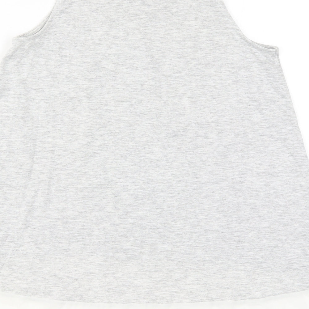 River Island Girls Grey   Basic Tank Size 11-12 Years  - Love is Everything