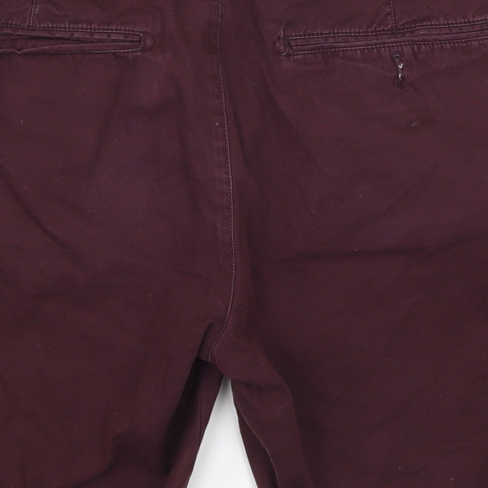 NEXT Mens Red   Bermuda Shorts Size 34 - Burgundy