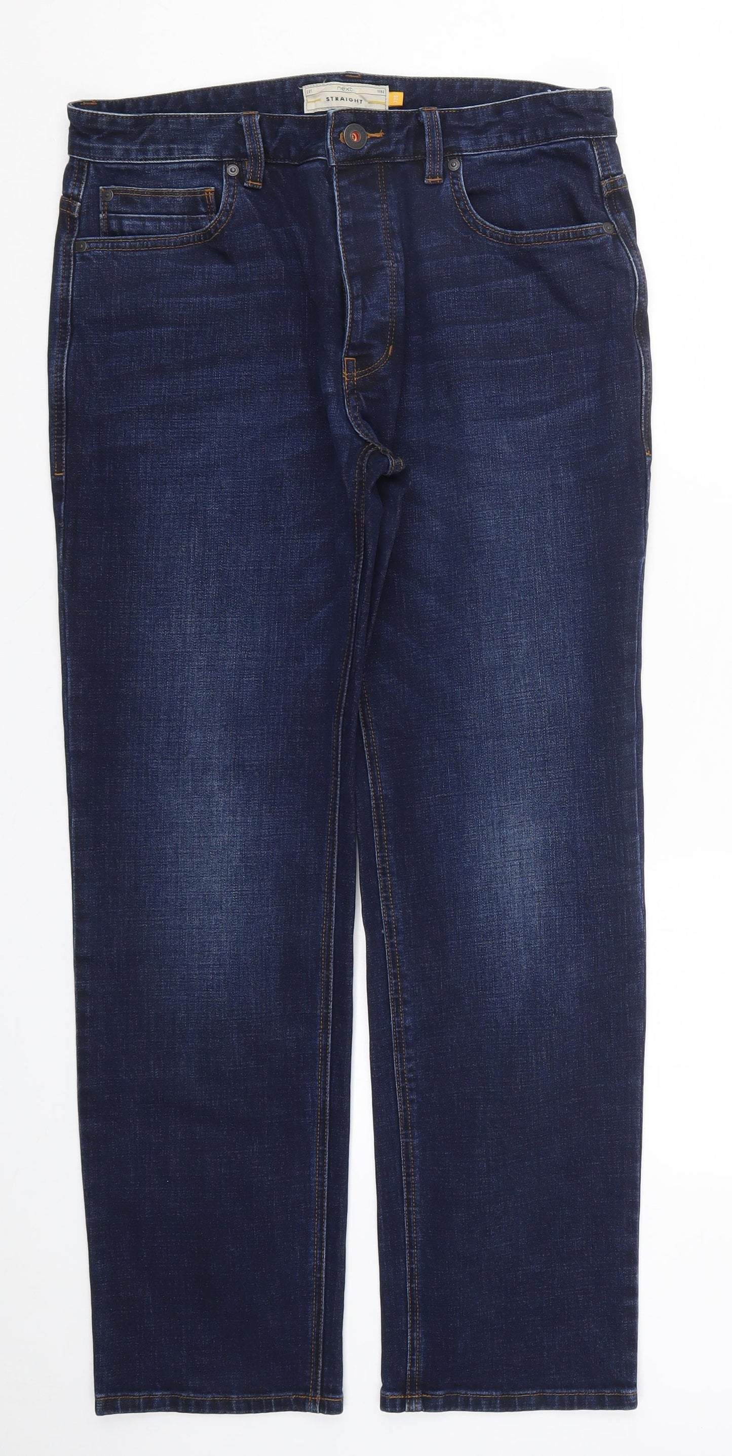 NEXT Mens Blue  Denim Straight Jeans Size 32 L29 in