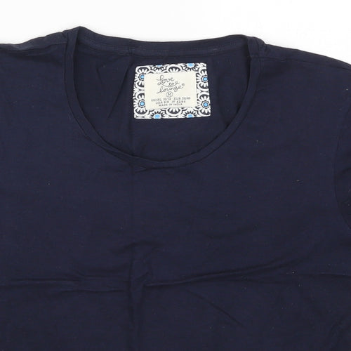 Primark Womens Blue Solid  Top Pyjama Top Size 10