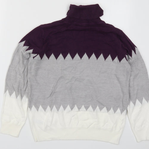 Marks and Spencer Womens Purple  Knit Pullover Jumper Size 12  - Zig Zag