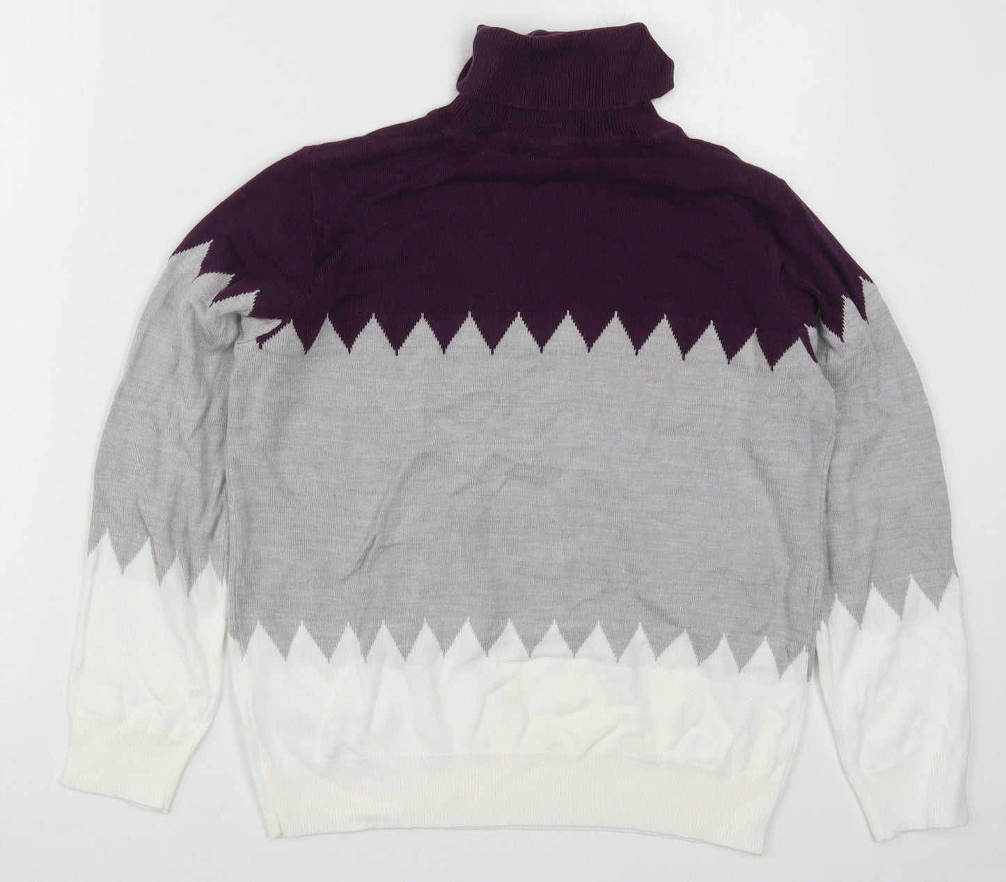 Marks and Spencer Womens Purple  Knit Pullover Jumper Size 12  - Zig Zag