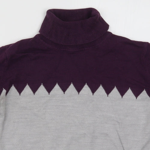 Marks and Spencer Womens Purple  Knit Pullover Jumper Size 12  - Zig Zag