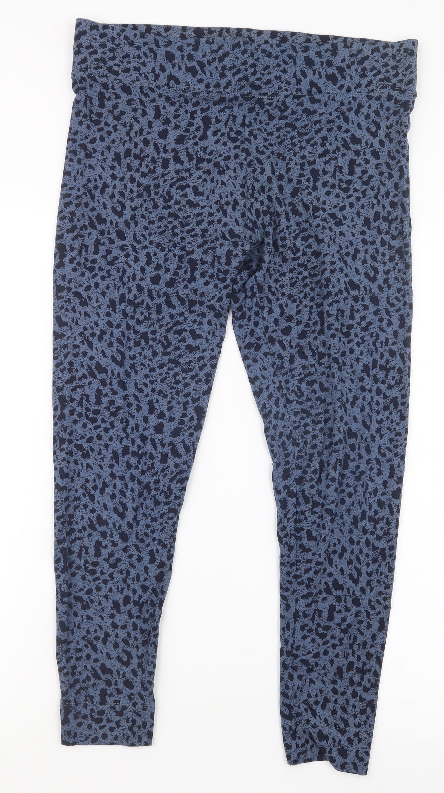 Marks and Spencer Womens Blue Animal Print  Capri Leggings Size 14 L23 in