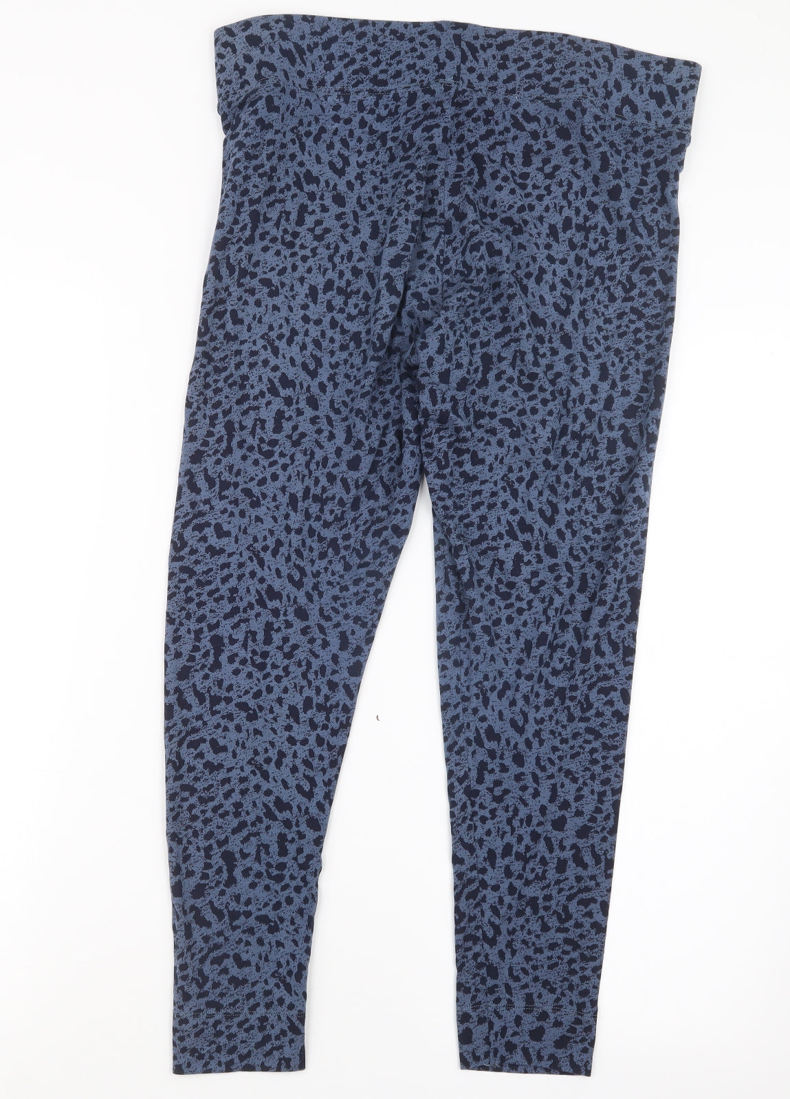 Marks and Spencer Womens Blue Animal Print  Capri Leggings Size 14 L23 in