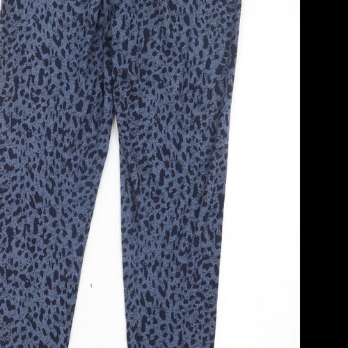 Marks and Spencer Womens Blue Animal Print  Capri Leggings Size 14 L23 in