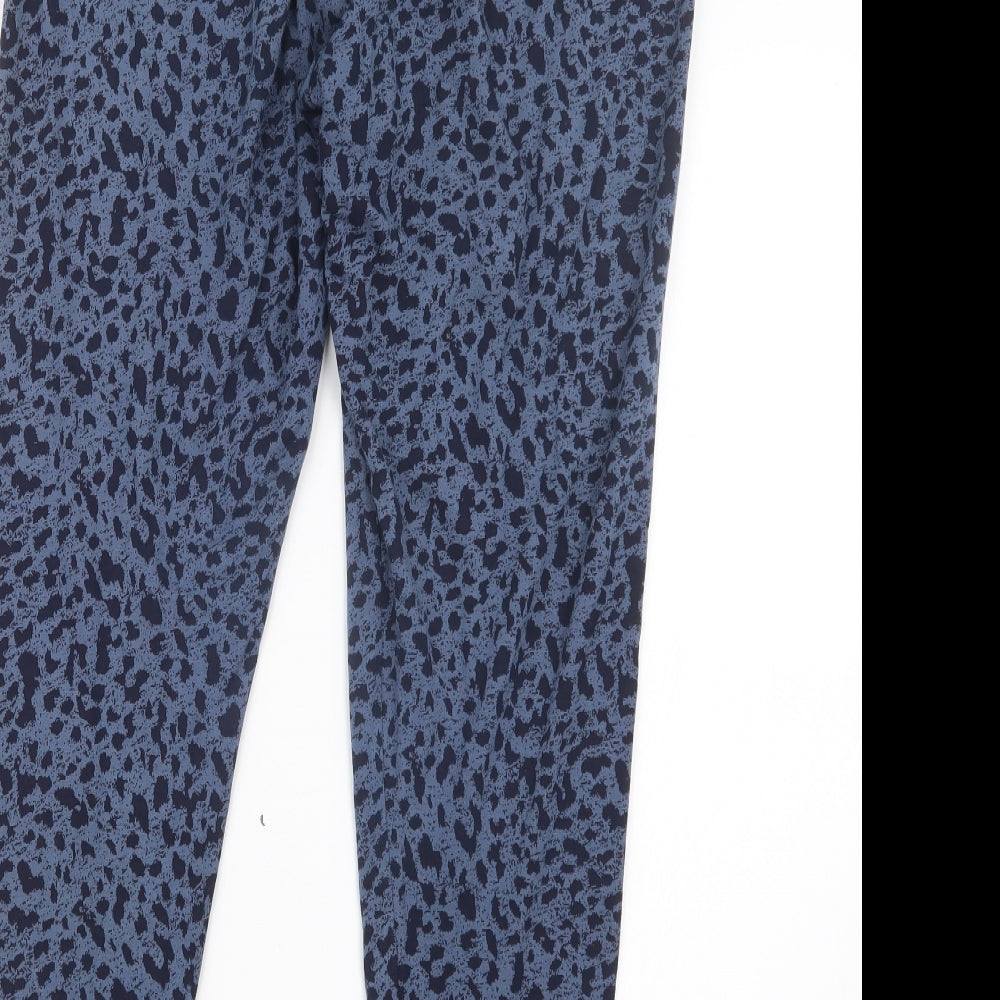 Marks and Spencer Womens Blue Animal Print  Capri Leggings Size 14 L23 in