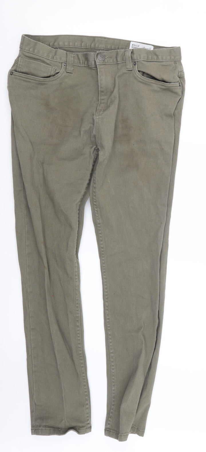Denim Co. Mens Green Skinny Jeans Size 31 in L28 in