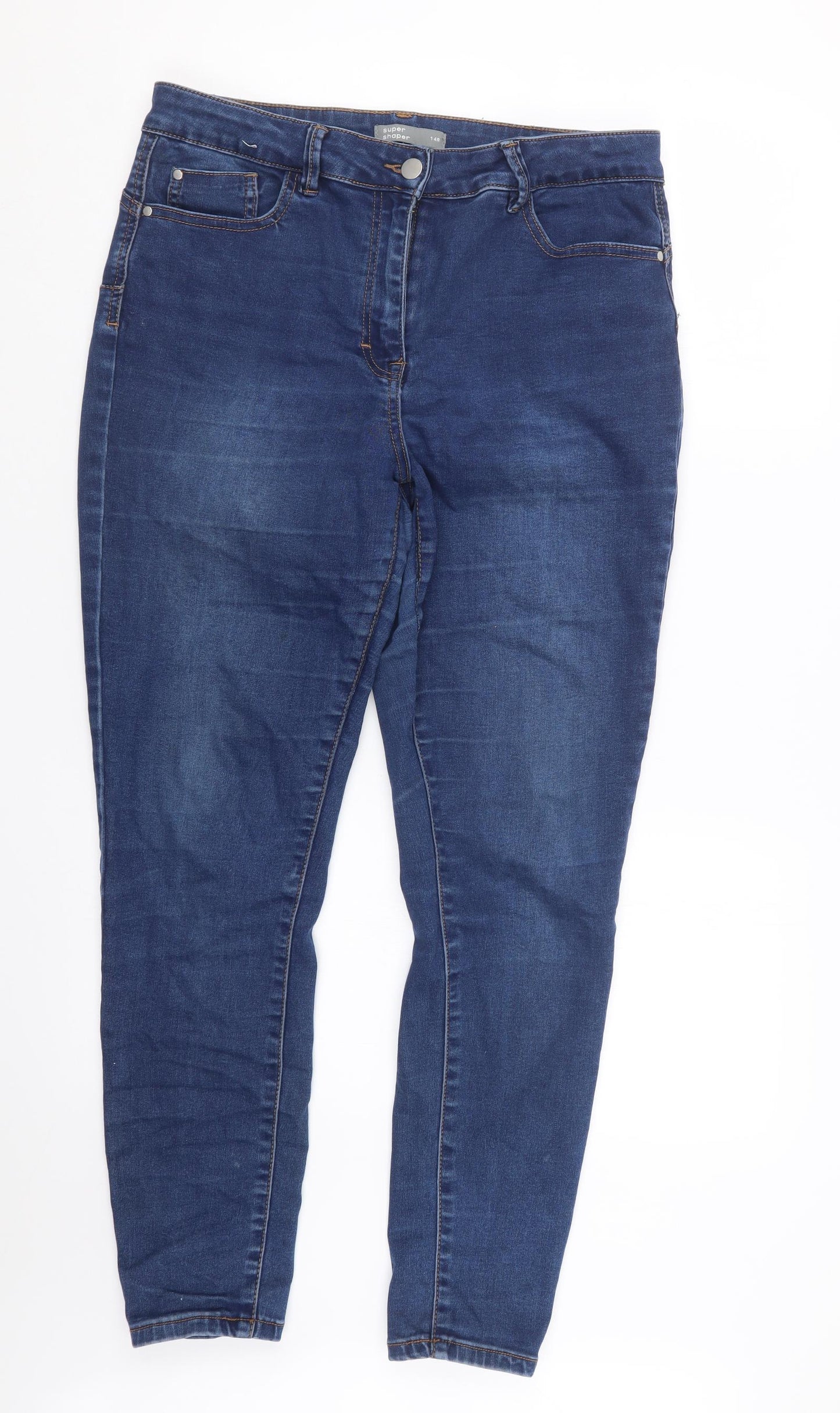 Nutmeg Womens Blue  Denim Straight Jeans Size 14 L27 in