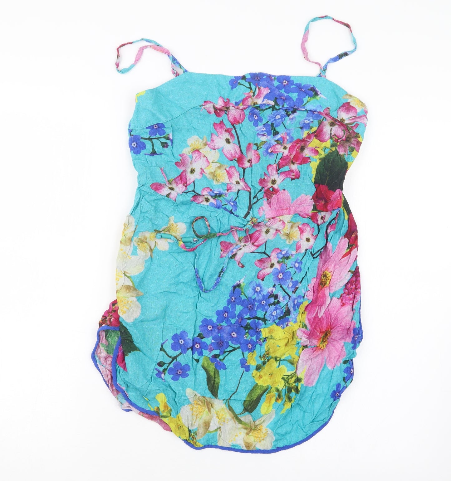 NEXT Womens Blue Floral  Mini  Size 10  - Beach Cover Up