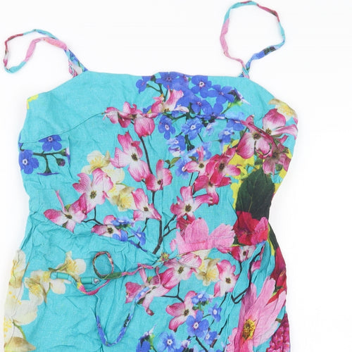 NEXT Womens Blue Floral  Mini  Size 10  - Beach Cover Up