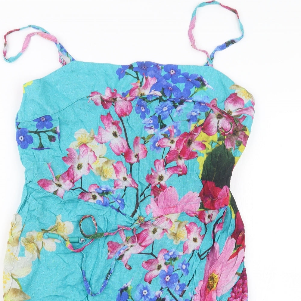 NEXT Womens Blue Floral  Mini  Size 10  - Beach Cover Up