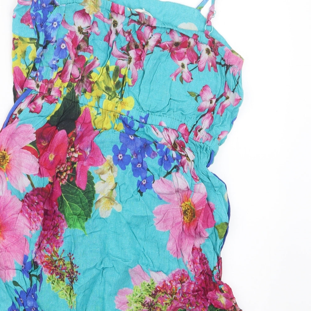 NEXT Womens Blue Floral  Mini  Size 10  - Beach Cover Up