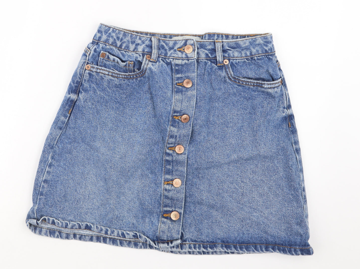 New Look Womens Blue  Denim Straight & Pencil Skirt Size 10